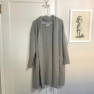 Long gray sweater jacket